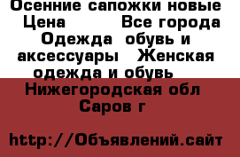 Осенние сапожки новые › Цена ­ 600 - Все города Одежда, обувь и аксессуары » Женская одежда и обувь   . Нижегородская обл.,Саров г.